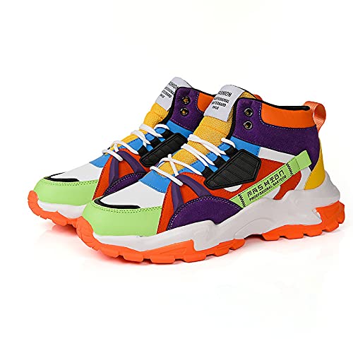 Men's Color Block Fashion Sneakers Walking Casual Athletic Shoes Chunky Platform Sneakers2