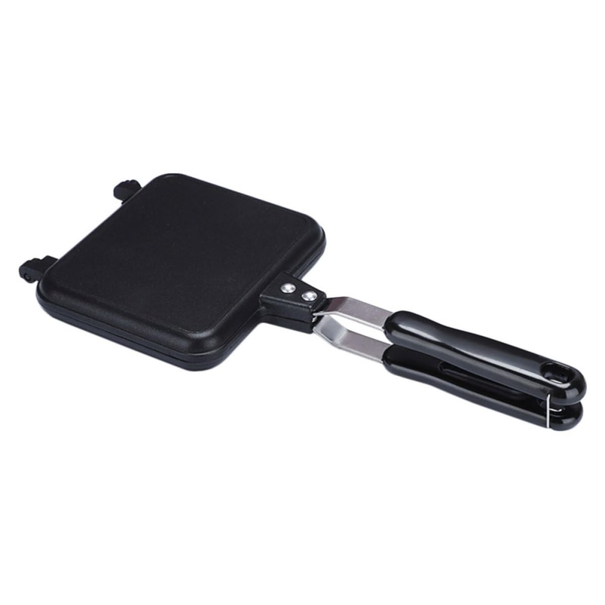 POPETPOP Molde para Hornear Sándwiches de Doble Cara Placa Antiadherente de Aleación de Aluminio, Utensilio de Cocina Fácil de Usar para Tostar Pan y Preparar Desayunos