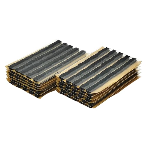 Image of TS-160D60 Tire Rubber Plug Strings (1 /4 inch x 4 inch Black 60 Strips), 6 x 100 mm Emergency Tubeless Tyre Repair Plugs for Flat Tire Repair Puncture