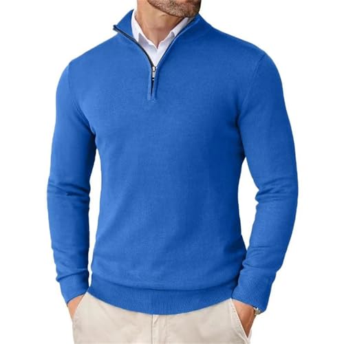 Men's Quarter Zip Up Sweaters Lightweight Slim Fit Pullover Outdoor Mock Neck Business Knitted Sweaters2