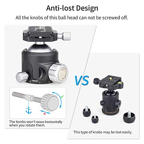 INNOREL N52 Kugelkopf Stativköpfe Tripod Head Niedrige Profile Kugelkopf 360 Grad Drehbarer Durchmesser 52mm Max… – Bild 7
