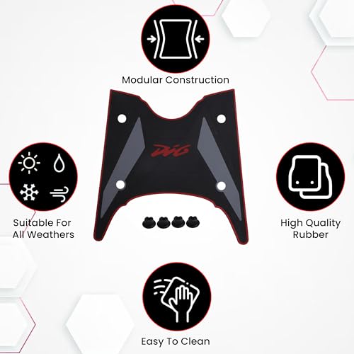 Image of Grandbiker Rubber Foot Mat Compatible with Dio 110 BS6 (Black)