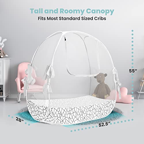 Pro Baby Safety PBS502 Pop Up Crib Tent, Fine Mesh Crib Netting Cover To Keep Baby From Climbing Out thumb #2