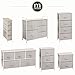 mDesign Narrow Dresser Storage Tower Stand with 4 Removable Fabric Drawers - Steel Frame, Wood Top Organizer for Bedroom, Entryway, Closet - Lido Collection - Linen/Tan