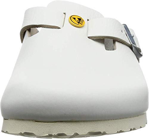 Image of BIRKENSTOCK Boston Boston Women's Shoe Antistatic Natural Leather Black Size 8 - Narrow Footbed