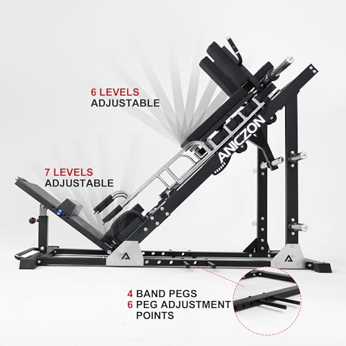 Image of Leg Press Hack Squat Machine Combo, Leg Exercise Machine, 45-Degree Lower Body Special with Weight Storage for Quads, Hamstring, Glutes, Calves, Home Gym Leg Day