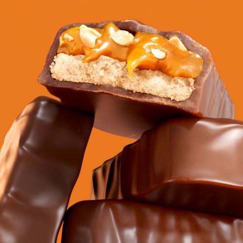 UNREAL Dark Chocolate Peanut Caramel Nougat Bars - Individually Wrapped, Low Sugar Chocolate, Snacks for Adults & Kids, Organic Ingredients, Soy Free, Non-GMO (1 bag, 209grams)