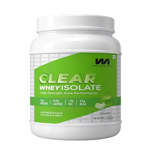 Image of Clear Whey Isolate 90% | 24g Protein Per Serving | 30 Servings | 0.5% Lactose, 1% Fat, 0 Sugar | Fast Absorbing, Zero Bloating, Easy to Digest | Fast Muscle Recovery (GREEN APPLE)