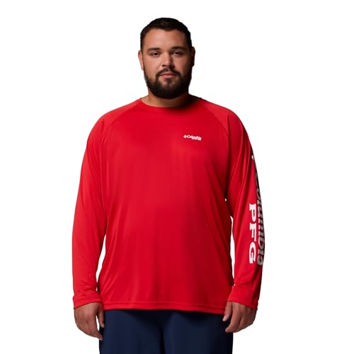 Chemise manches longues Columbia Terminal Tackle rouge pour vos sorties en mer et week-ends
