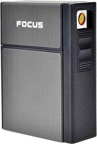 Zigarettenetui Mit USB-Feuerzeug - Aufladbar, Windfest, 19 Stück Fassungsvermögen