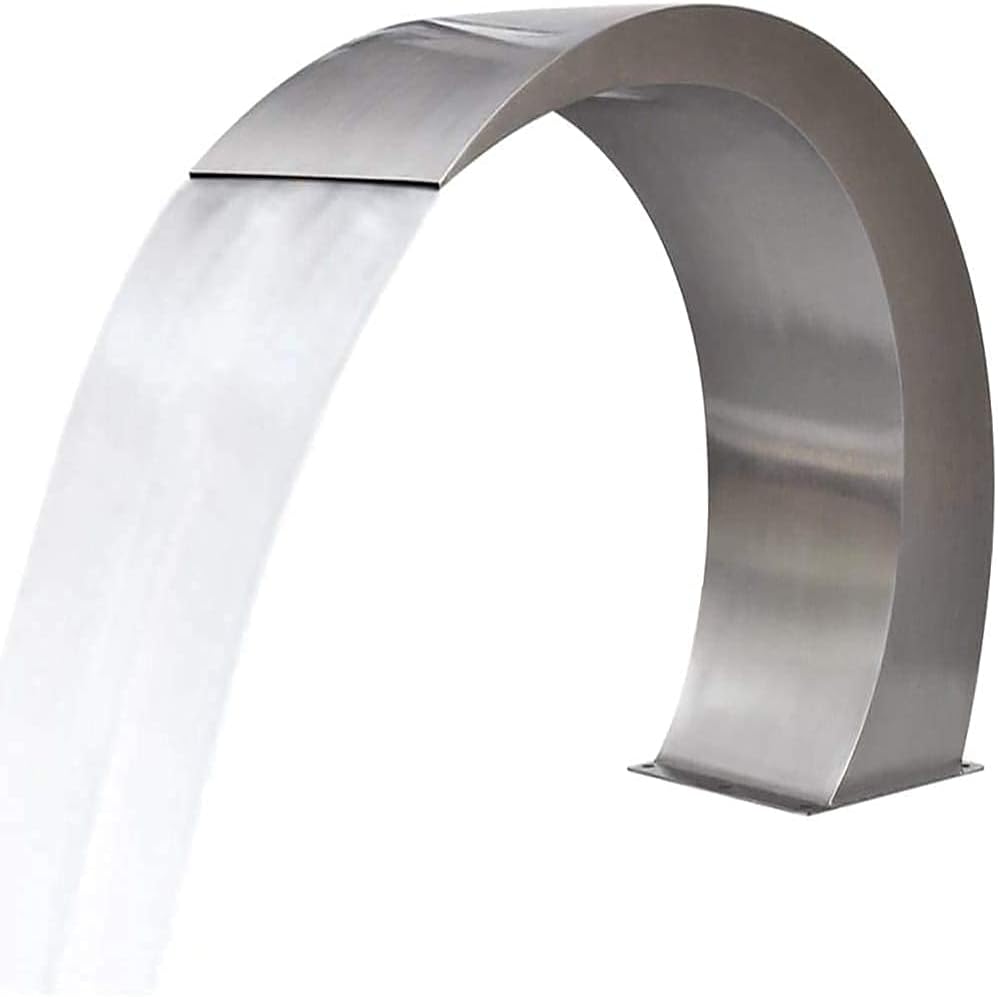 Waterfall Fountain Pool Outdoor Stainless Steel Waterfalls for Courtyard Garden Blade Cascade,
