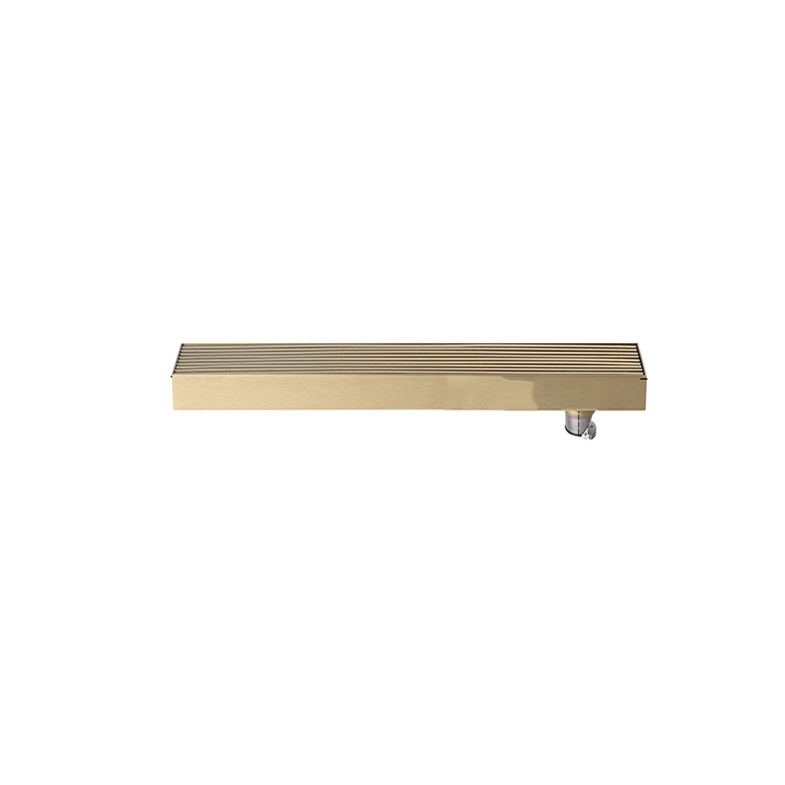 WQPMNYG Floor drain,Rectangular Shower Trench Drain with Hair Strainer, Stainless Steel Bathroom Floor Drain Grate Cover for Efficient Water Drainage and Easy Maintenance