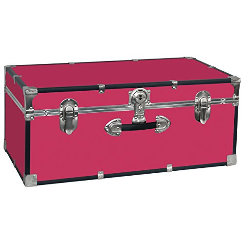 Seward Trunk College Dorm and Camp Storage Footlocker Trunk, Pink, 30-Inch (SWD5120-30)