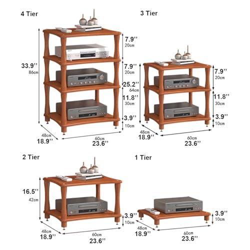 Composants stéréo sans vibrations grâce au support multimédia moderne en bois