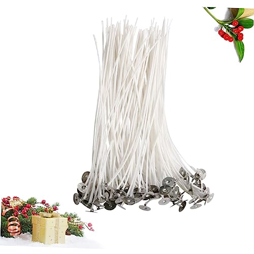 200 piezas de mechas para velas con base para manualidades miniatura 2
