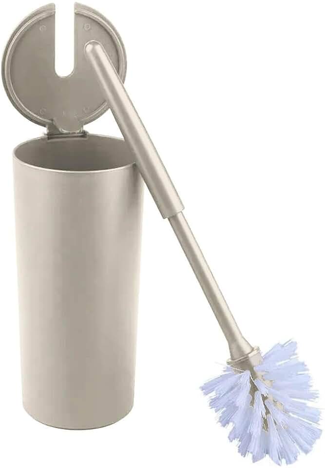 Escova Sanitária C/Suporte Higiene Banheiro Lavabo Privada Serene Bege - Coza