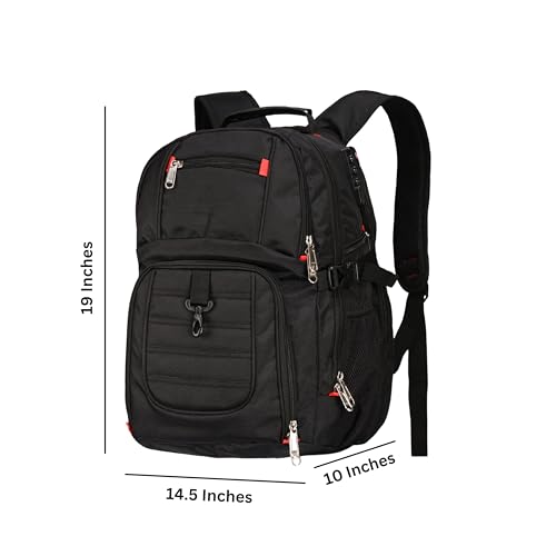 RELY+ Extra Large 50L Travel Laptop Backpack with USB Charging Port, College Backpack, Airline Approved Business Work Bag, Fits 17-Inch Computer for Men & Women4