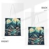 MXZERFKGLA Tote Bag Reusable Shopping Bags Cabin in the Forest Tote Bag Grocery Bags Casual Shoulder Handbag #4