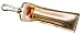 Chapstick Key Chain Holder Gold Faux Leather Lip Balm Keychain Shiny Pouch