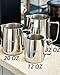 HOWFIELD 12oz Milk Frothing Pitcher, Stainless Steel with Latte Art Spout & Measurement Markings for Home Baristas, Silver