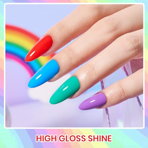 Image of Beetles Halloween Gel Polish Set, Rainbow Flag Colleciton 6 Neon Colors