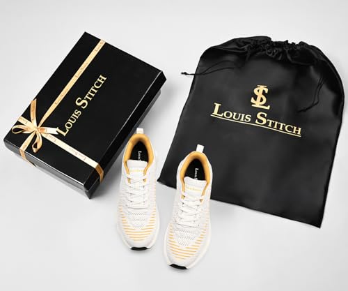 Image of LOUIS STITCH Men's Lightweight Knitted Athleisure Sport Shoes | Casual Lace-Up Sneaker and Athleisure Wear | Perfect for Casual, Gym & Travel Wear | LS-AT-RFKN