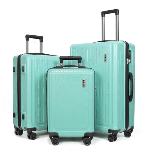 MIAZIB Luggage Sets Suitcases with Wheels Suitcase Set Hardshell Luggage Sets Clearance Luggage Sets with TSA Lock 20/24/28 Inch Luggage Lightweight Suitcases with Wheels (Mint Green)