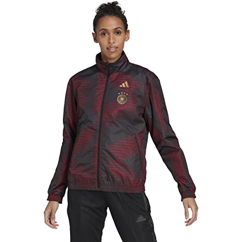 Preisvergleich Produktbild adidas GERMANY 2022 ANTHEM JACKET WOMEN (BLACK / WHITE,SMALL)