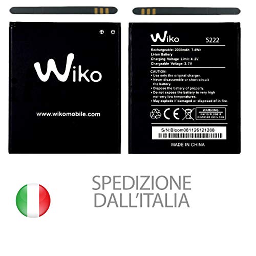 Givimusic Batterie d'origine pour Wiko 5222 2000 mAh pour Rainbow, Rainbow Jam 3 g, Barry, Bloom