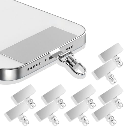 JYNXOR 10 pcs cadenas para teléfono móvil, almohadillas universales de acero inoxidable, parche multifuncional para teléfono móvil, cadena universal para teléfono móvil, parche para la mayoría de