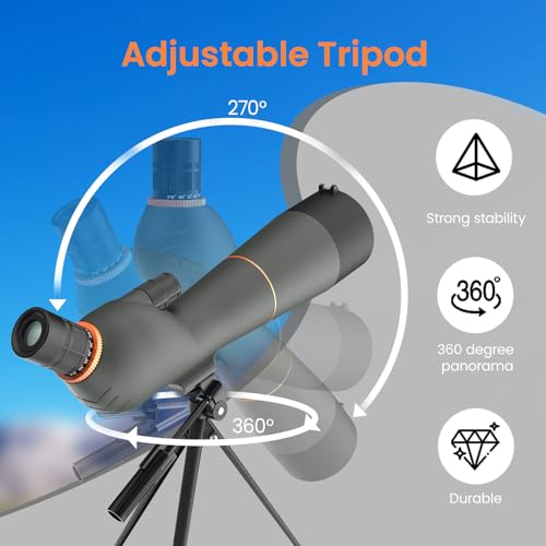 Image of Spotting Scope 25-75x85 - Dual Focusing Spotter Scope, with Tripod & Phone Adapter, Ideal for Bird Watching & Wildlife Observing