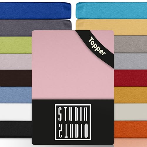STUDIO Topper Spannbettlaken 90x200cm - 100x200cm, Made in...