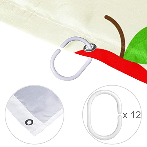 Rideau de douche pomme 183 cm idéal pour rafraîchir la routine matinale - 5