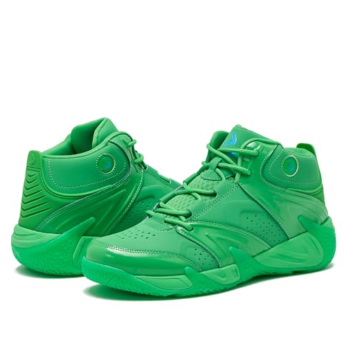 Image of SHAQ Devastator High Top Basketball Shoes for Men, Indoor or Outdoor Court Basketball Mens Sneakers - Black, White, Green, Blue, Orange or Red Size 8 to 15