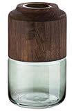 Contenu de la livraison : 1 vase décoratif « Colletta » – Le vase à fleurs dans un mélange de matériaux a les dimensions de 28 cm de hauteur et 16 cm de diamètre. L'élément en bois est amovible.