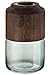 Produktbild GILDE Deko Vase Glasvase - aus Glas und Holz - Deko Herbst Wohnzimmer Geschenk für Frauen - Farben: braun grün - Höhe 28 cm