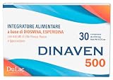 Dulac - Dinaven 500, Integratore Alimentare per il Microcircolo e la Circolazione delle Gambe, 30 compresse, ideale per Gambe Pesanti e Stanche, con Diosmina ed Esperidina, Made in Italy