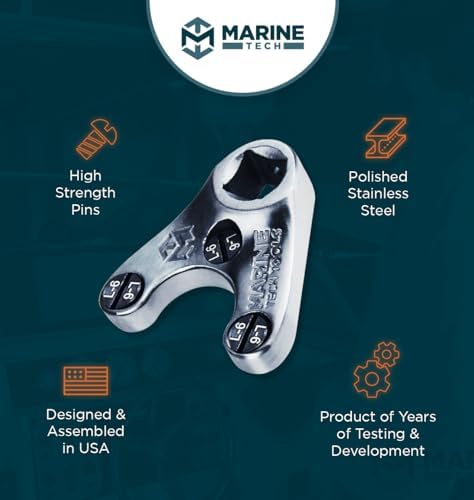 Marine Tech Tools 40mm Pin Wrench (AMT0018) with L-6 Pins, Mercury Verado Trim Spanner Wrench, Mercury Outboard Tools, Fits on Mercury Verado 175-350HP