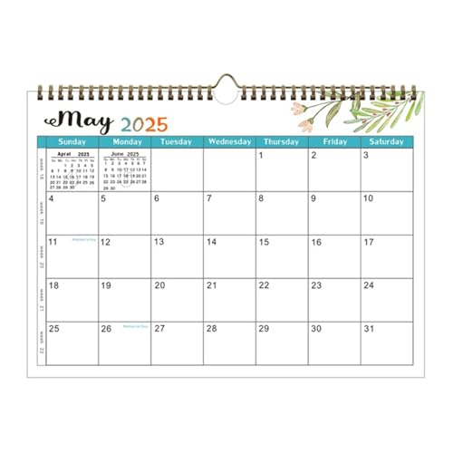 Calendario de escritorio 2025, calendario de enero a diciembre, decoración artística de pared para el hogar, calendario estético de enero de 2025 a junio de 2026 para escuela en casa, familia, amigos