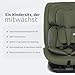Lorelli Kindersitz drehbar 360 Grad i-Size 40-150cm mit Isofix, Mitwachsender Baby Autositz Rodeo, Gruppe 0+/1/2/3, 0-12 Jahre, 0-36 kg, Auto Babysitz ab Geburt, 5-Punkt-Gurt, Grün