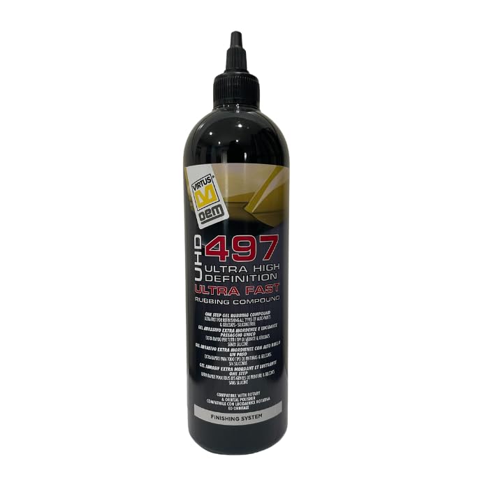 Allchem: Virtus Cut and Polish Compounds - Virtus: 497 UHD Ultra Fast Cut and Polish (500 ML)