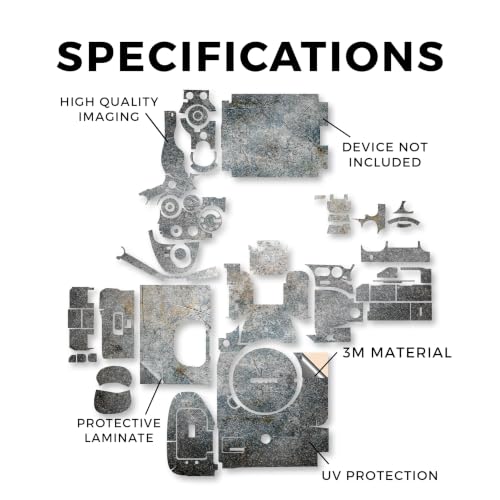Image of Glossy Glitter Camera Skin Compatible with Sony Alpha A7 Mark V (2025) - Shadow Concrete - Premium 3M Vinyl Protective Wrap Decal Cover - Easy to Apply | Crafted in the USA by MightySkins