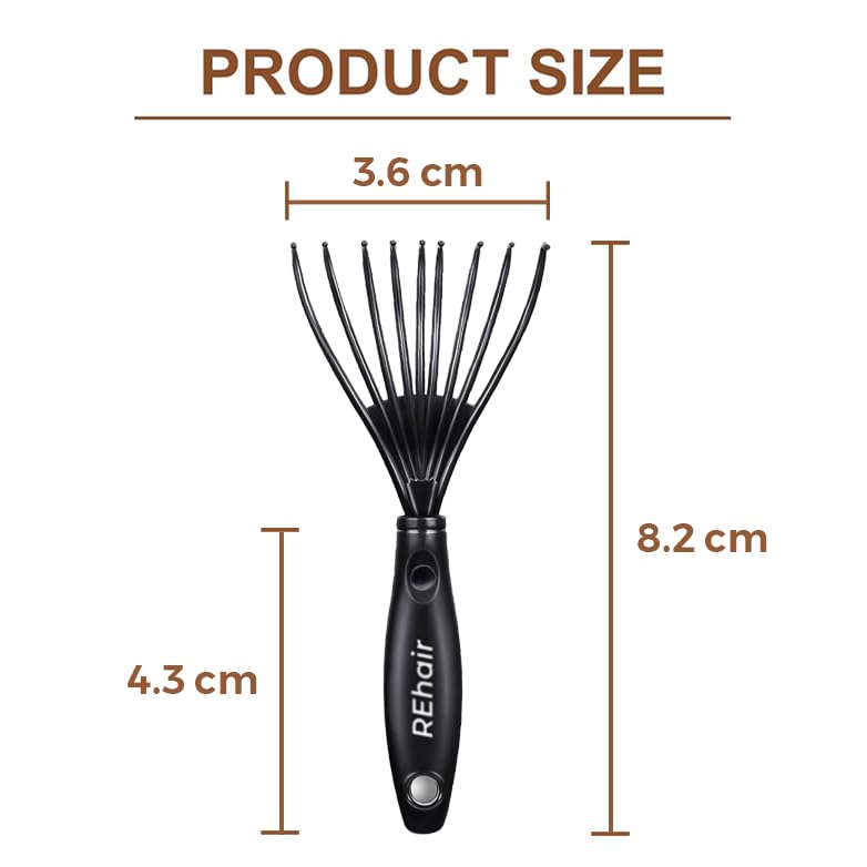REhair Hair Brush Cleaner Tool - Remove Hair and Residue from Hair Brush with Ease (Black) 4