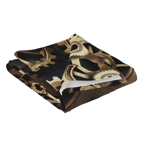 Couverture imprimé engrenages steampunk plaid canapé douce - 5