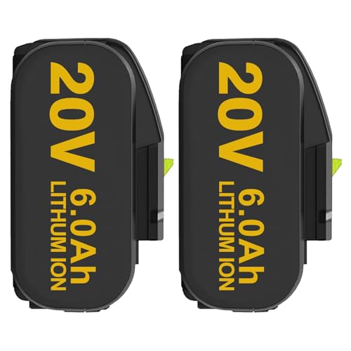 2X 6000mAh Akku für Worx 20V WA3645 WA3553 WA3556 WA3641 WA3605 WA3551 WA3572 WA3644 WA3645 WA3648 ErsatzAkku Mit Ladekontrollleuchte