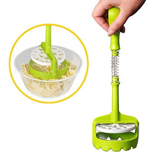 NYRWANA Green or Black Upspirit Multi Functional Potato Masher Potato Mud Pressure Machine Vegetable Fruit Ricer Squeezer Kitchen Tools