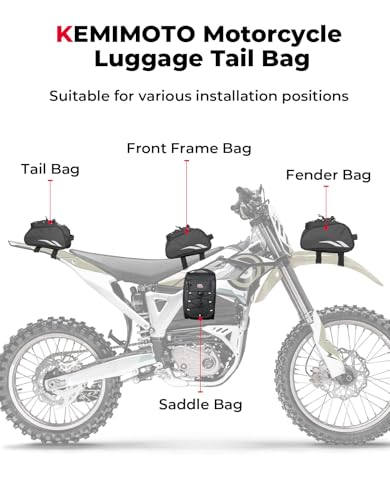 Image of KEMIMOTO Dirt Bike Frame Bag, Waterproof Front Battery Bag Storage Pouch Compatible with Sur-Ron Light Bee X, S X160, X260 Soleil 01 E-Ride Pro SS /S ridstar q20 Talaria E-Bike,Dual Sport 2.5L Silver