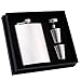 Anward Flasque Alcool 8oz/227ml Flasque Whisky en Acier Inoxydable Bouteille d'alcool Portable Flacon de Hanche pour Camping Set de Flasques en Argent Contenant 1 Flasque 2 Tasses 1 Entonnoir (Argent)