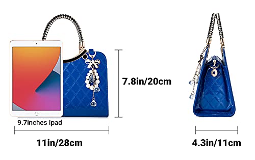 Image of TIBES Shiny Patent Leather Women Purses Satchel Handbags Ladies Fashion Top Handle Handbags Crossbody Shoulder Bags