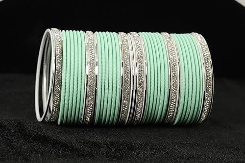 Stylish AD Diamond Stone Bangles Set for Women